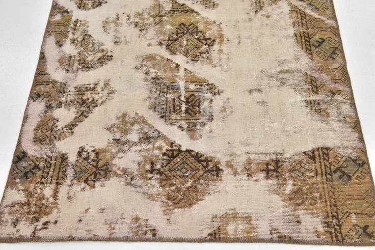 Detail image of 3' 9 x 5' 10 Hand Knotted Ultra Vintage Persian Wool Rug