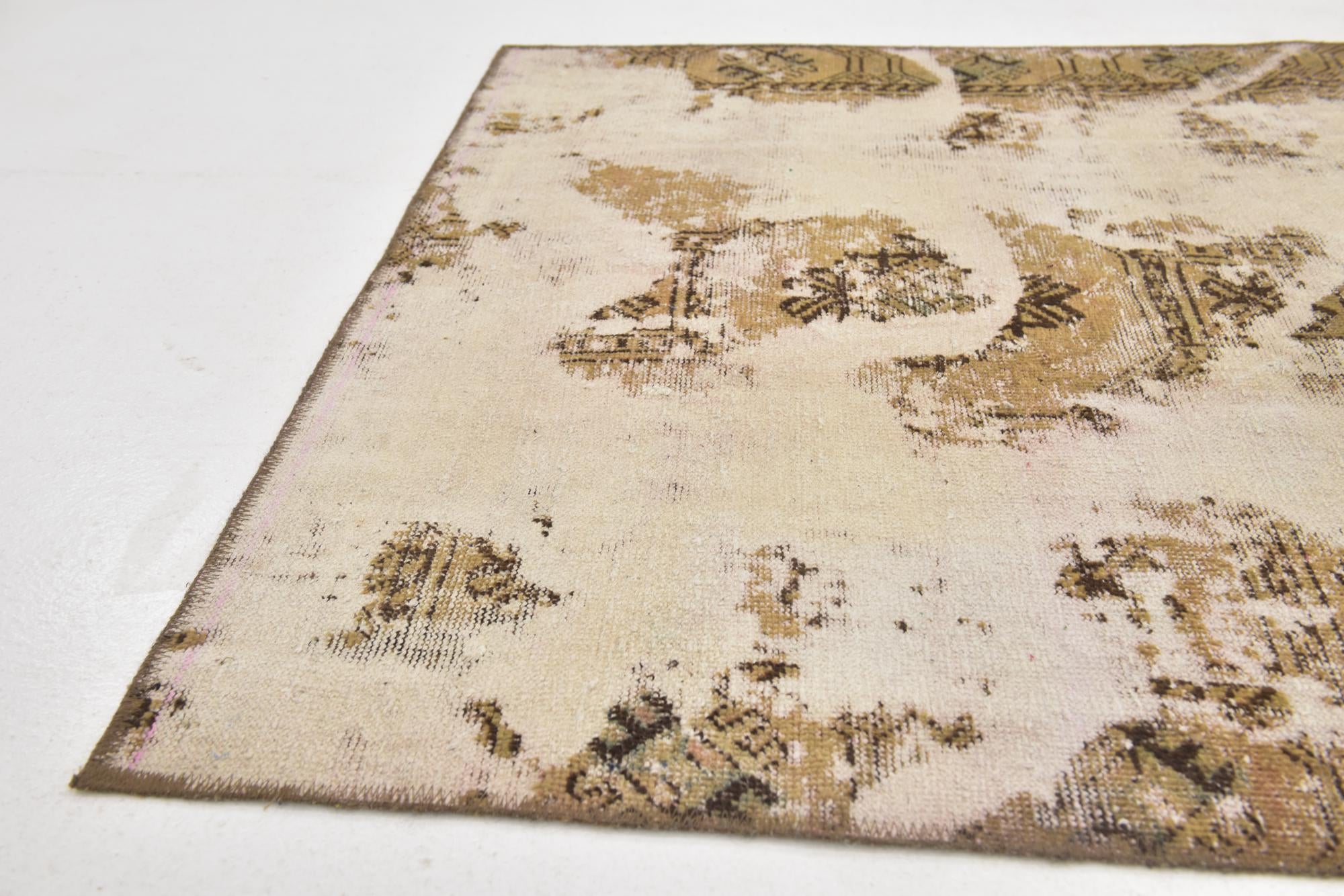 3' 9 x 5' 10 Hand Knotted Ultra Vintage Persian Wool Rug