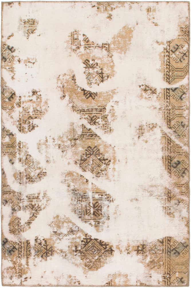 3' 9 x 5' 10 Hand Knotted Ultra Vintage Persian Wool Rug