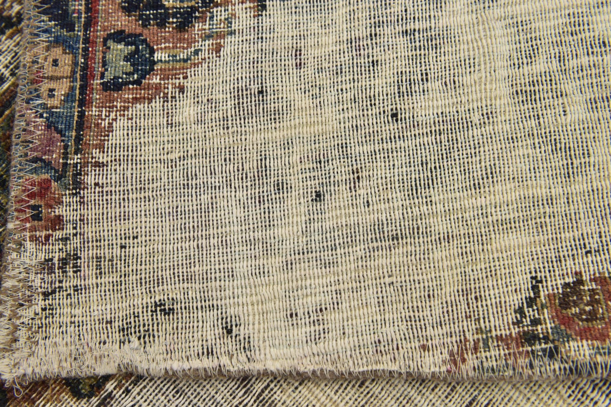 3' 8 x 7' Hand Knotted Ultra Vintage Persian Wool Rug
