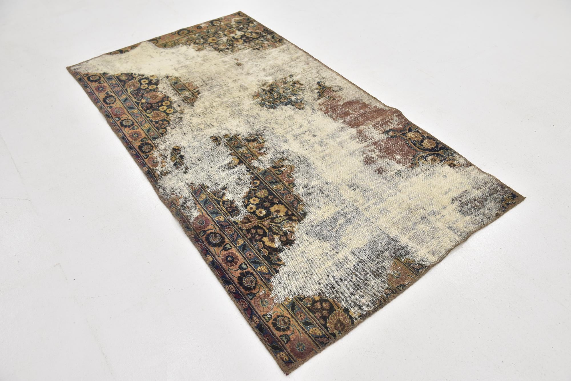 3' 8 x 7' Hand Knotted Ultra Vintage Persian Wool Rug