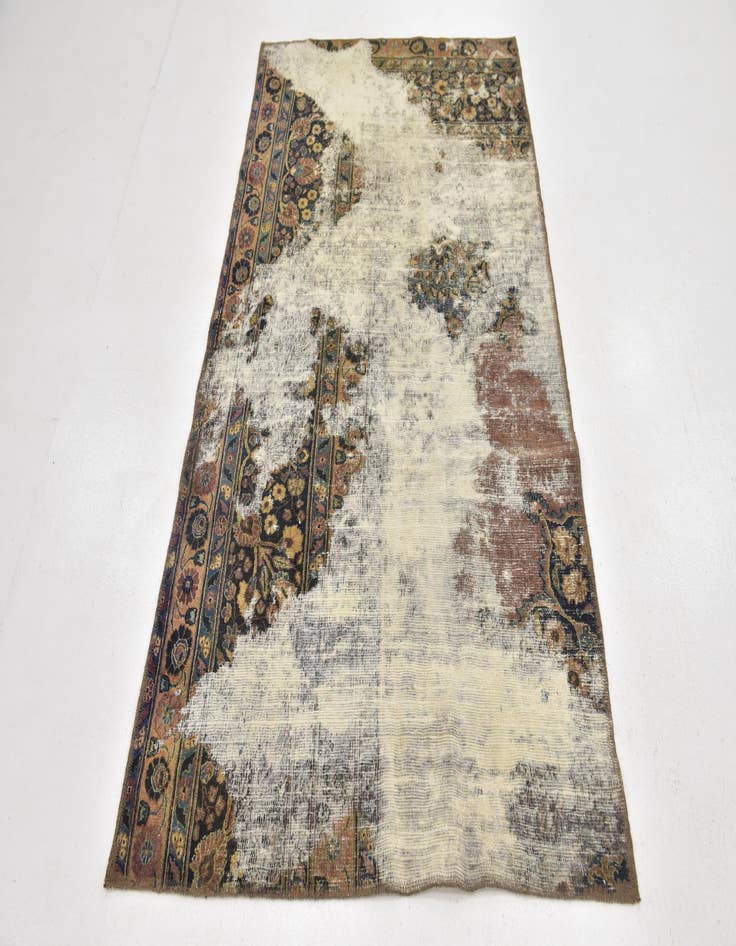 Detail image of 3' 8 x 7'  Hand Knotted Ultra Vintage Persian Wool Rug