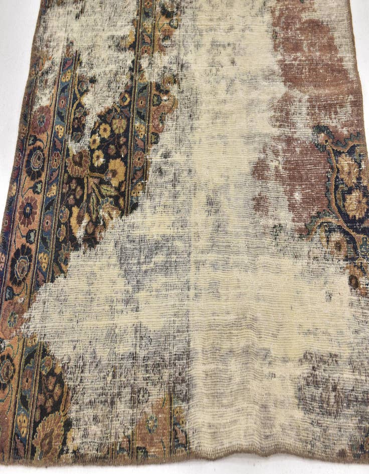 Detail image of 3' 8 x 7'  Hand Knotted Ultra Vintage Persian Wool Rug