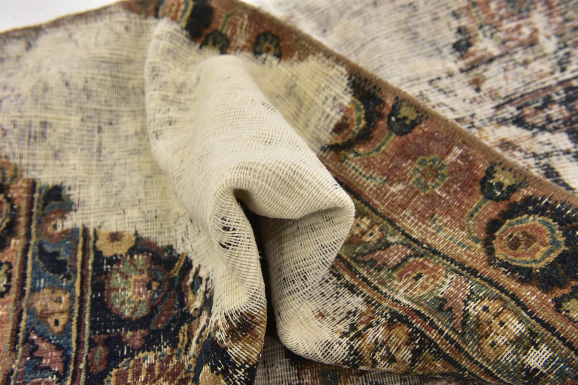 3' 8 x 7' Hand Knotted Ultra Vintage Persian Wool Rug