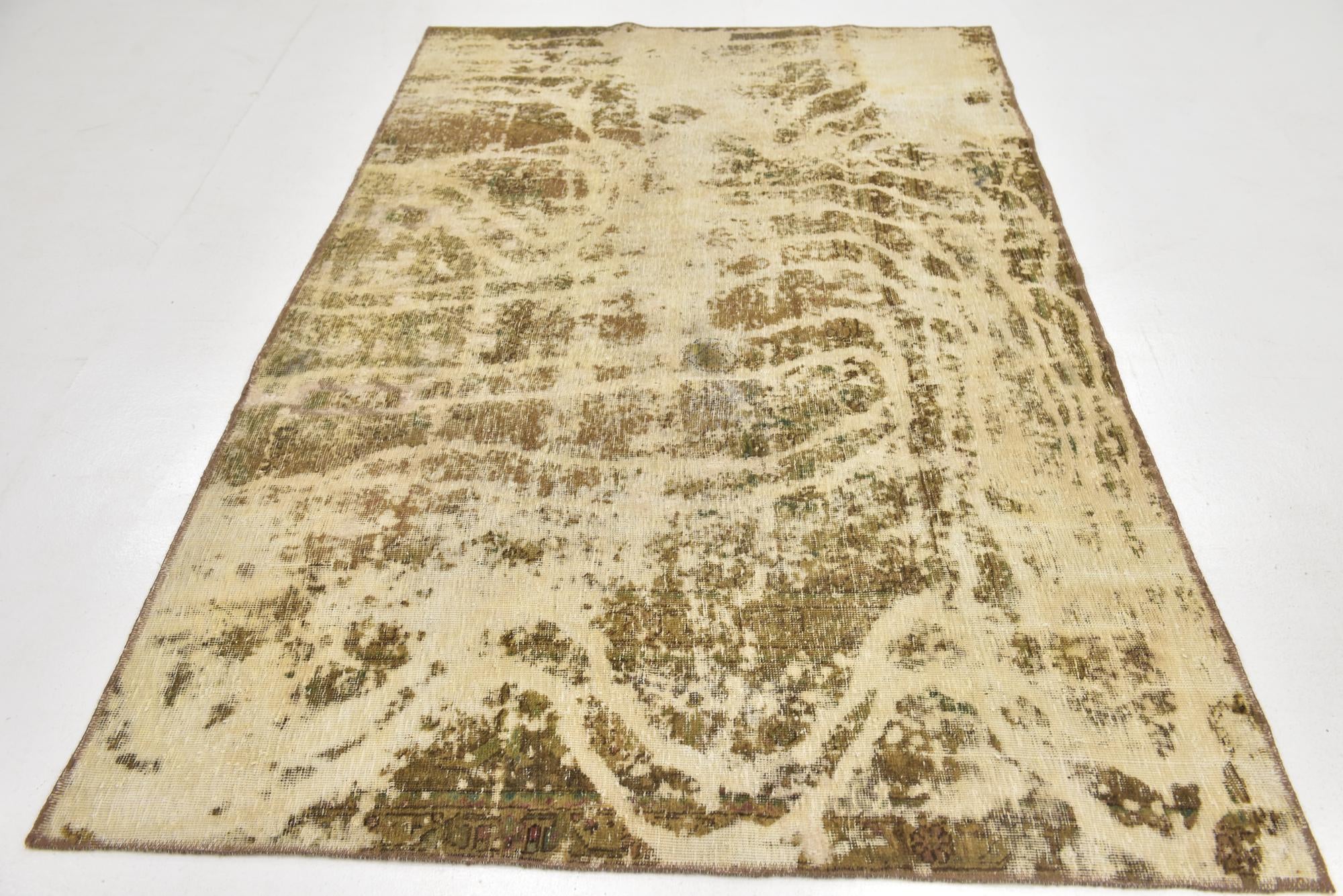 5' x 8' 3 Hand Knotted Ultra Vintage Persian Wool Rug