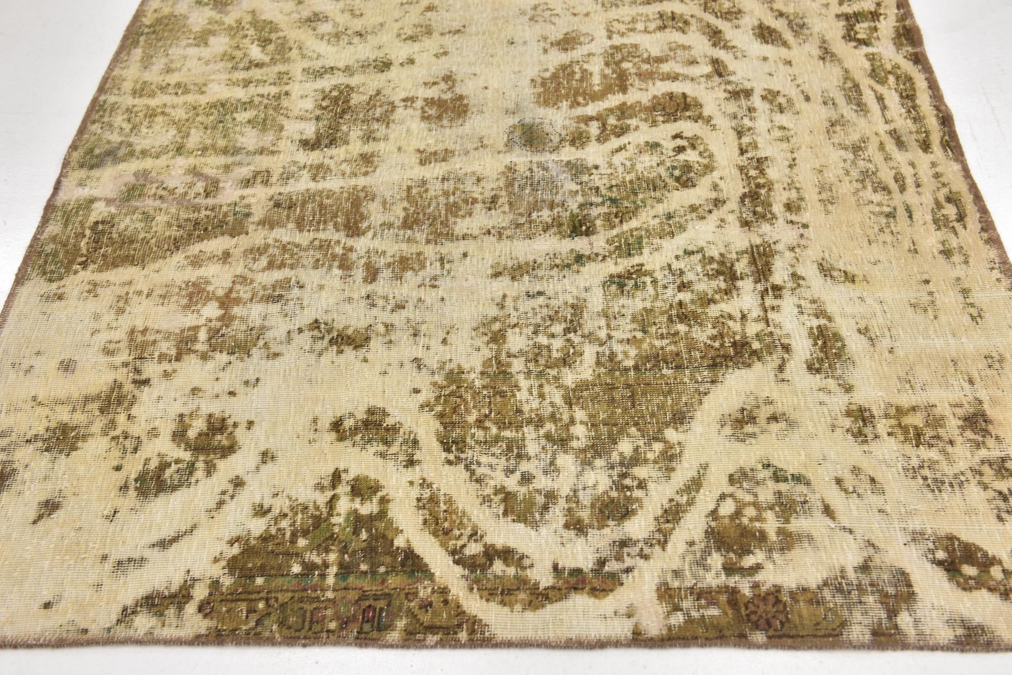 5' x 8' 3 Hand Knotted Ultra Vintage Persian Wool Rug