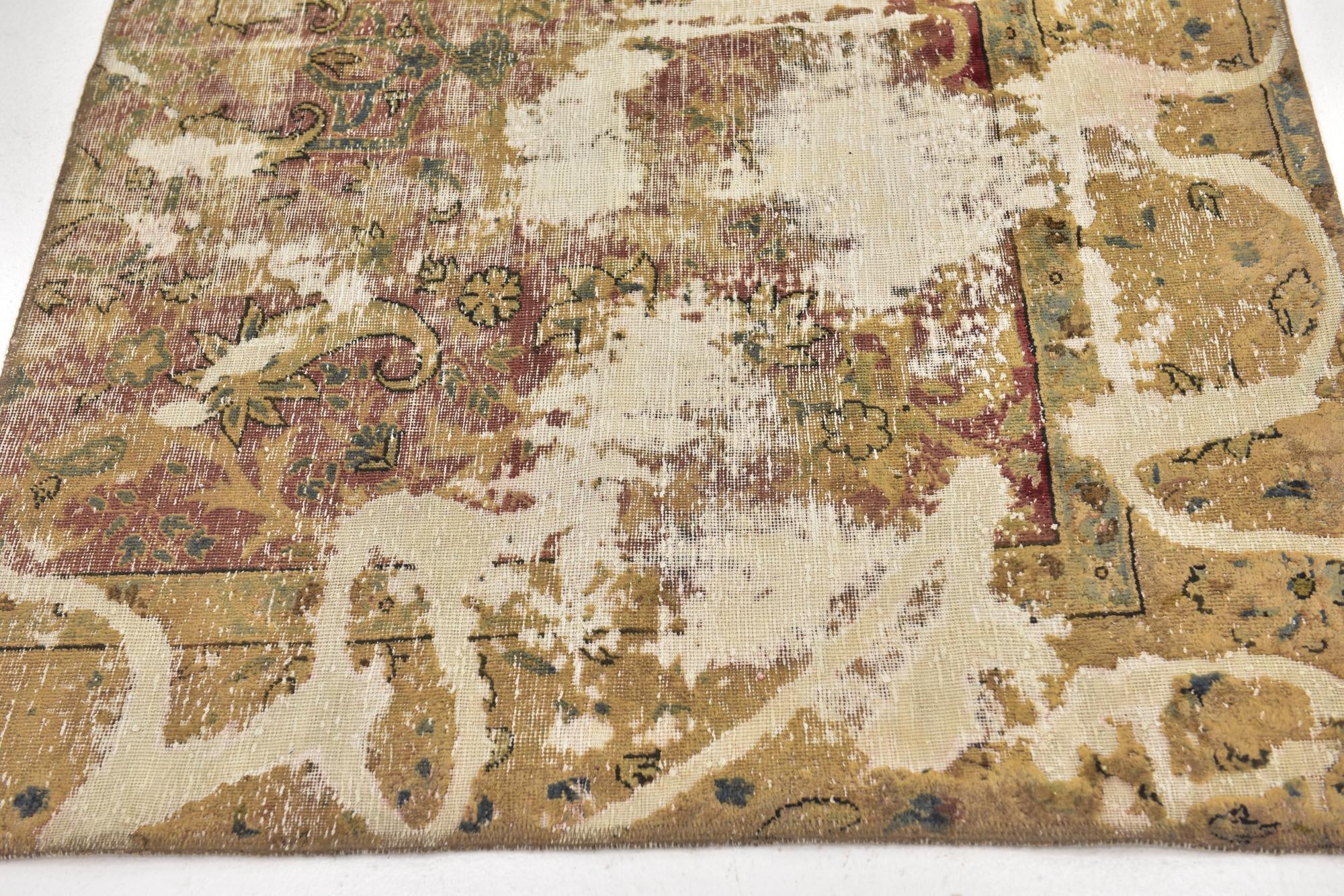 4' x 6' Hand Knotted Ultra Vintage Persian Wool Rug