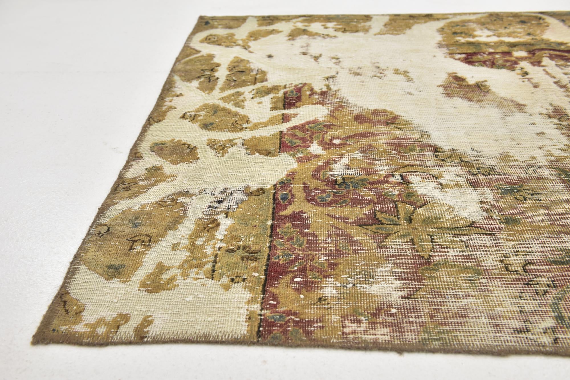 4' x 6' Hand Knotted Ultra Vintage Persian Wool Rug