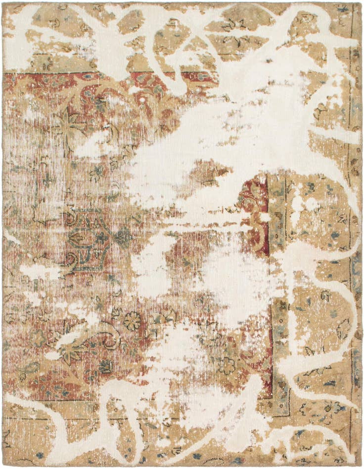 Detail image of 4' x 6' Hand Knotted Ultra Vintage Persian Wool Rug
