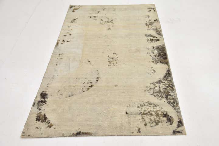 3' 8 x 6' Hand Knotted Ultra Vintage Persian Wool Rug