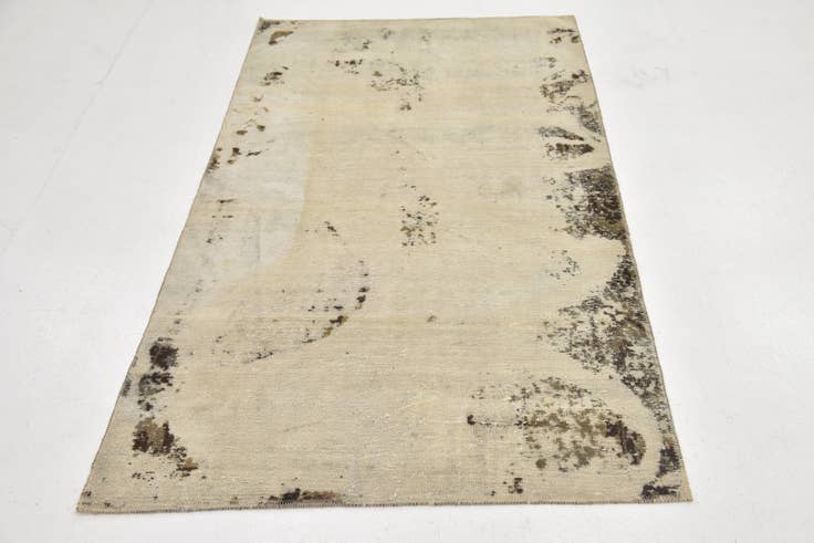 Detail image of 3' 8 x 6' Hand Knotted Ultra Vintage Persian Wool Rug