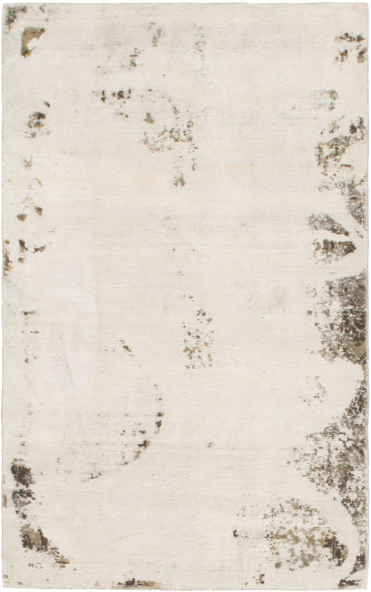 3' 8 x 6' Hand Knotted Ultra Vintage Persian Wool Rug