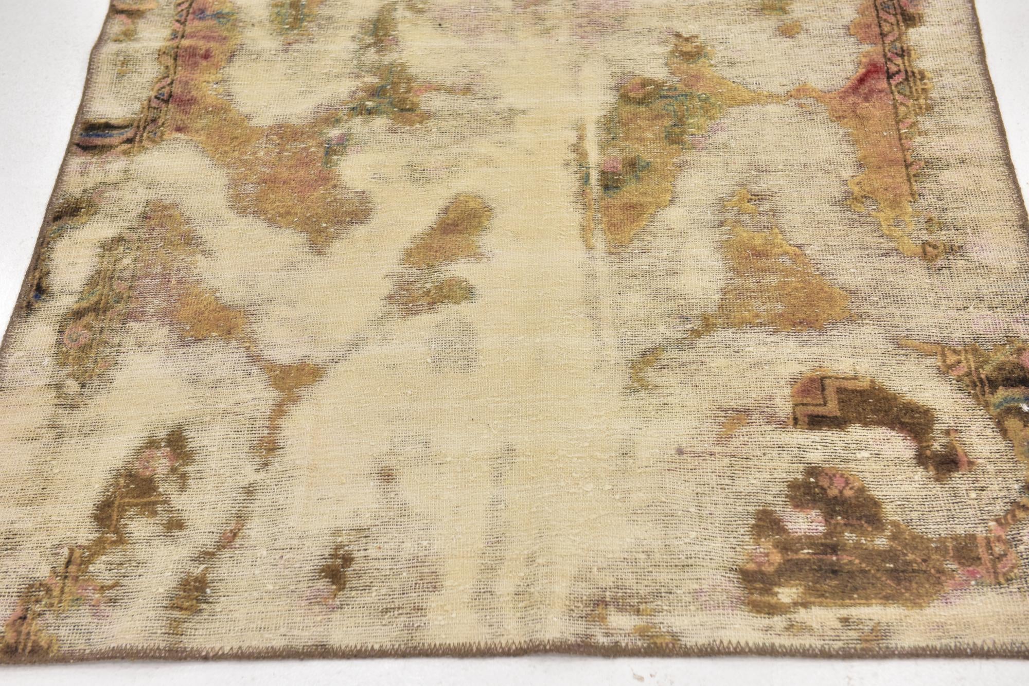 3' 7 x 6' 4 Hand Knotted Ultra Vintage Persian Wool Rug