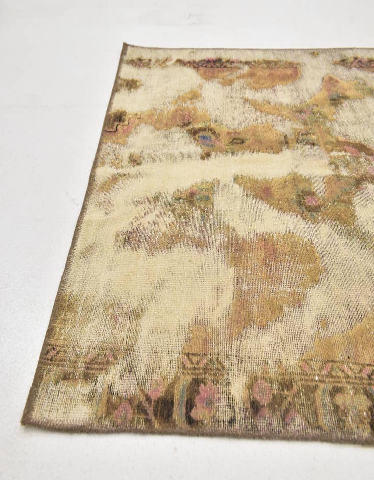 Detail image of 3' 7 x 6' 4  Hand Knotted Ultra Vintage Persian Wool Rug