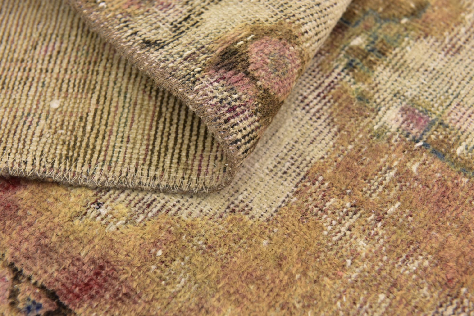 3' 7 x 6' 4 Hand Knotted Ultra Vintage Persian Wool Rug