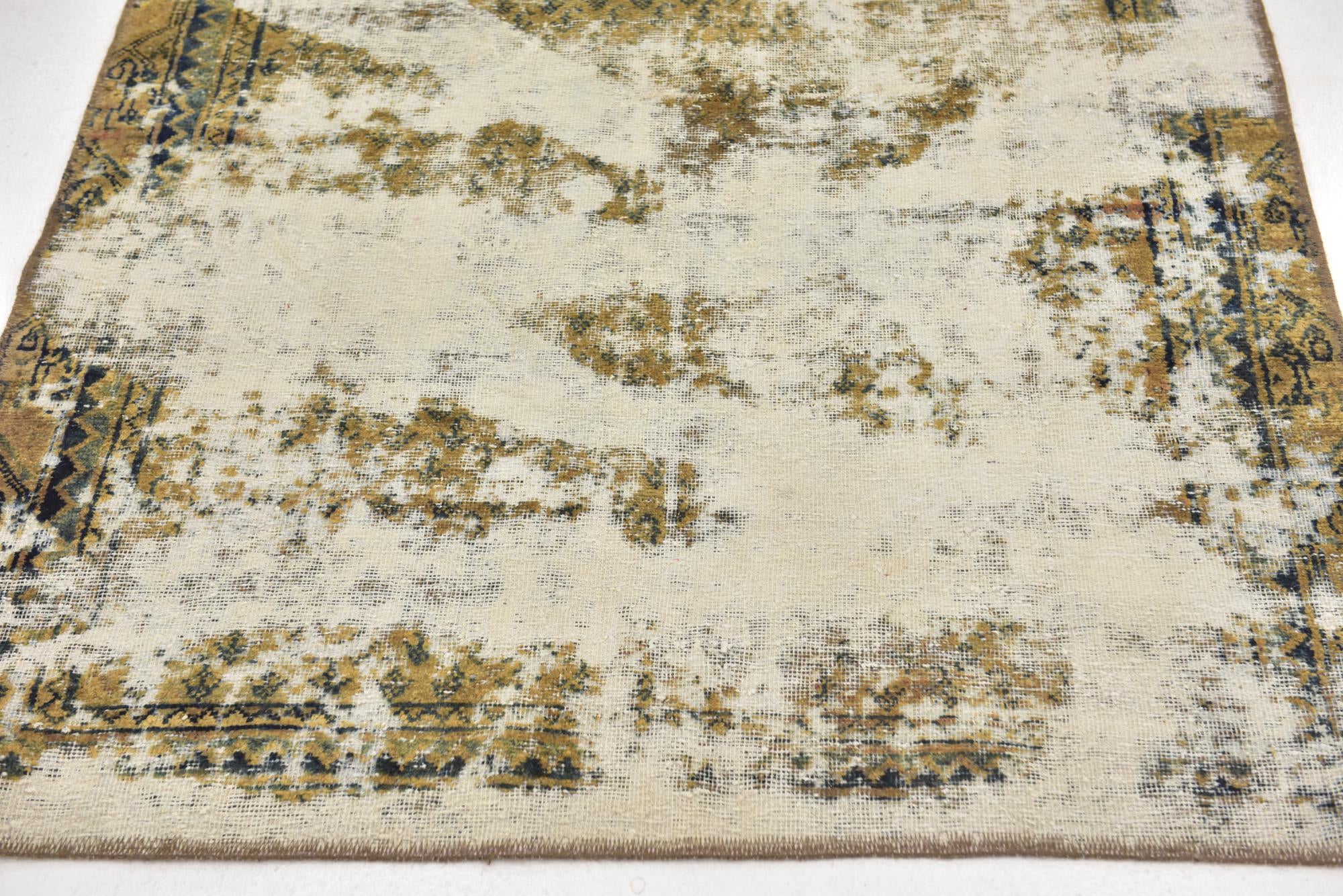 3' 10 x 6' Hand Knotted Ultra Vintage Persian Wool Rug