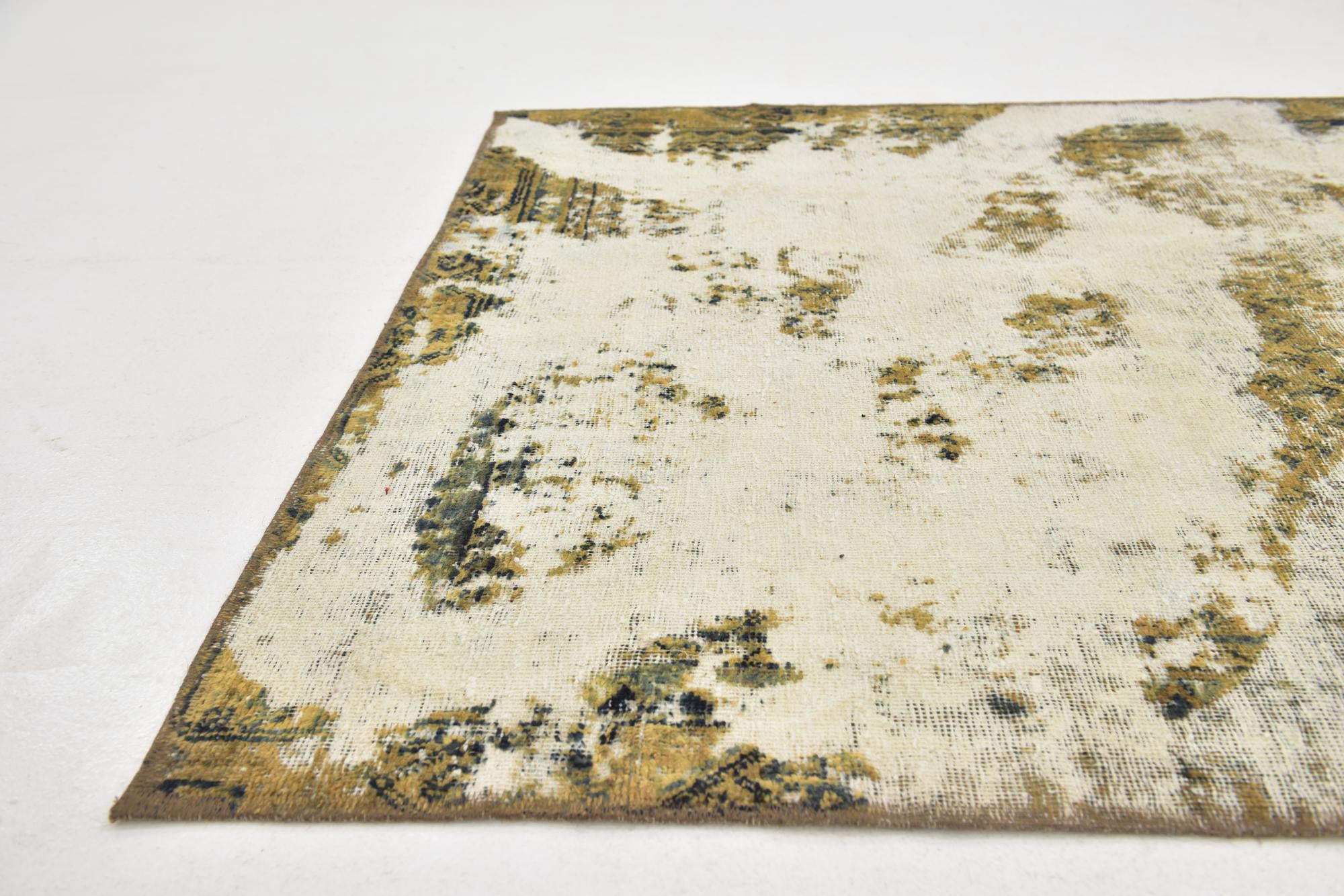 3' 10 x 6' Hand Knotted Ultra Vintage Persian Wool Rug