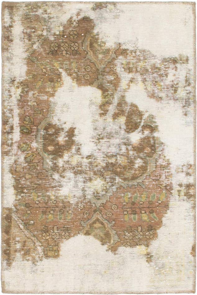 Detail image of 2' 10 x 4' 4 Hand Knotted Ultra Vintage Persian Wool Rug