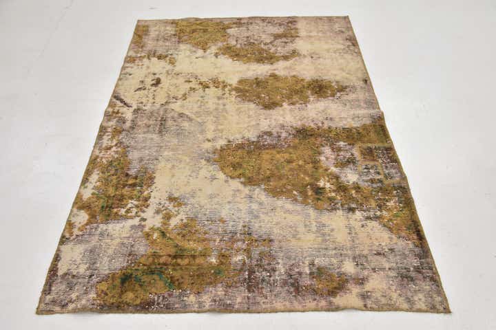 4' 2 x 6' 3 Hand Knotted Ultra Vintage Persian Wool Rug