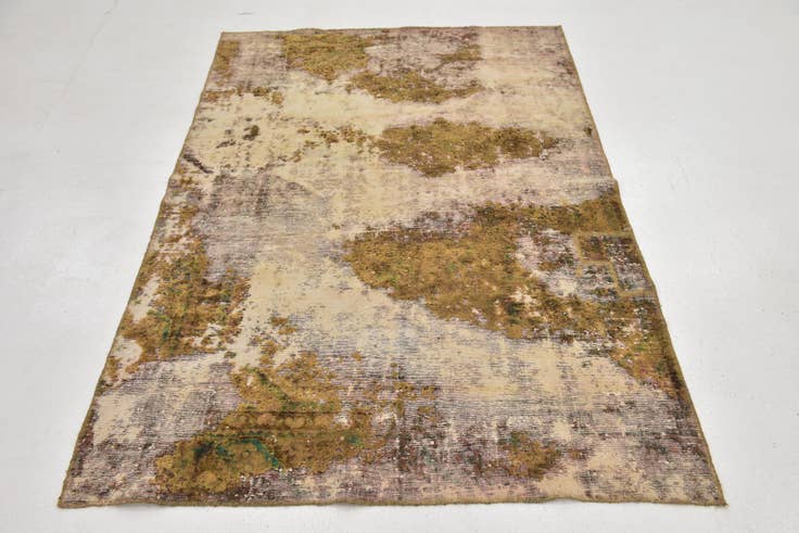 Detail image of 4' 2 x 6' 3 Hand Knotted Ultra Vintage Persian Wool Rug