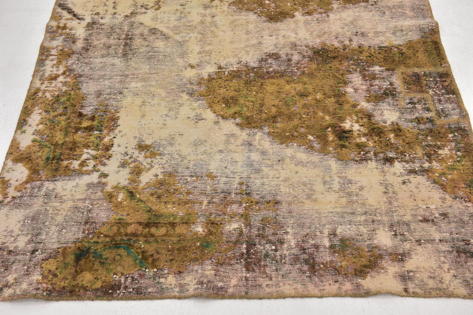 4' 2 x 6' 3 Hand Knotted Ultra Vintage Persian Wool Rug