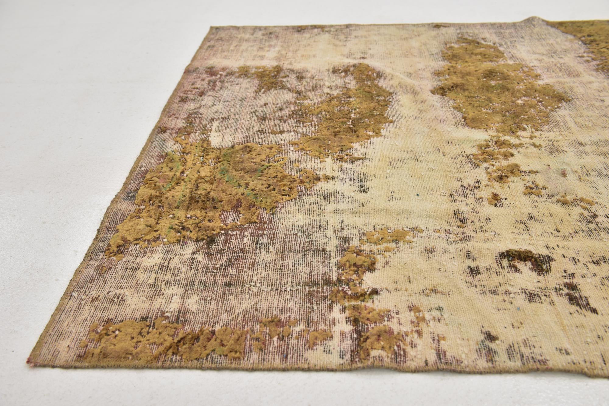 4' 2 x 6' 3 Hand Knotted Ultra Vintage Persian Wool Rug