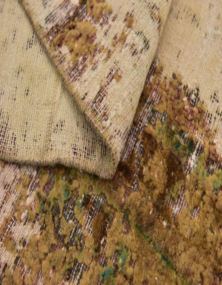 Detail image of 4' 2 x 6' 3  Hand Knotted Ultra Vintage Persian Wool Rug