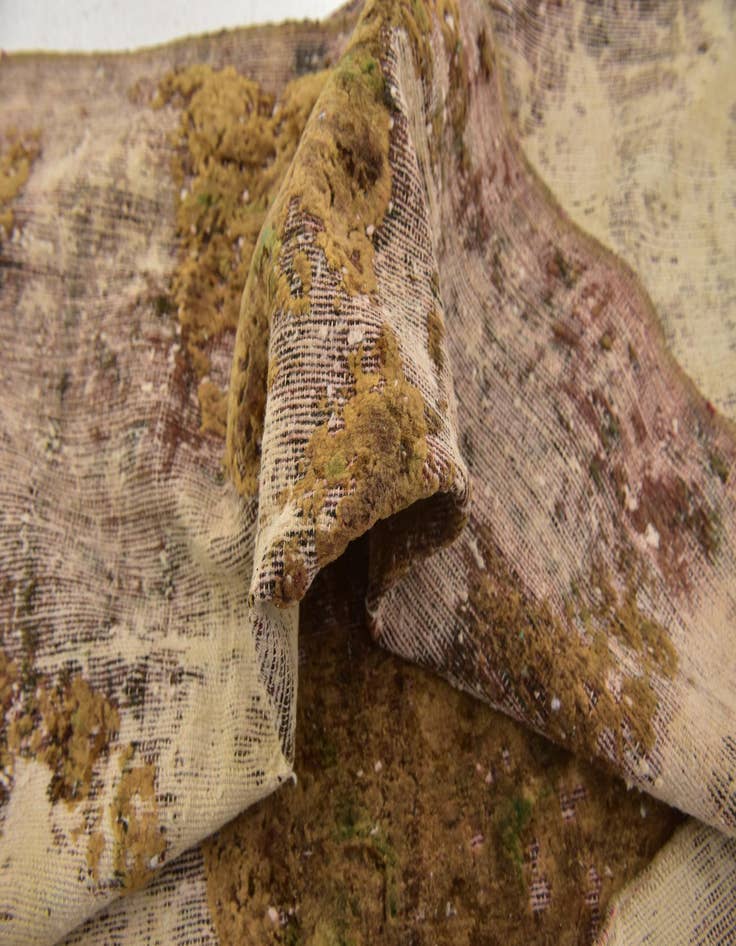 Detail image of 4' 2 x 6' 3  Hand Knotted Ultra Vintage Persian Wool Rug