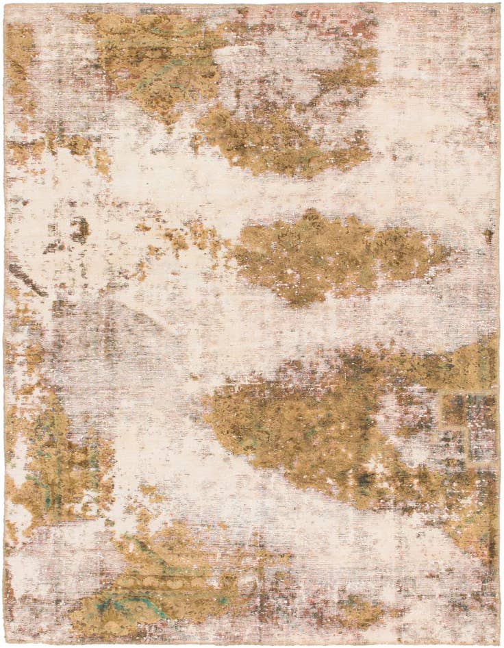 Detail image of 4' 2 x 6' 3 Hand Knotted Ultra Vintage Persian Wool Rug
