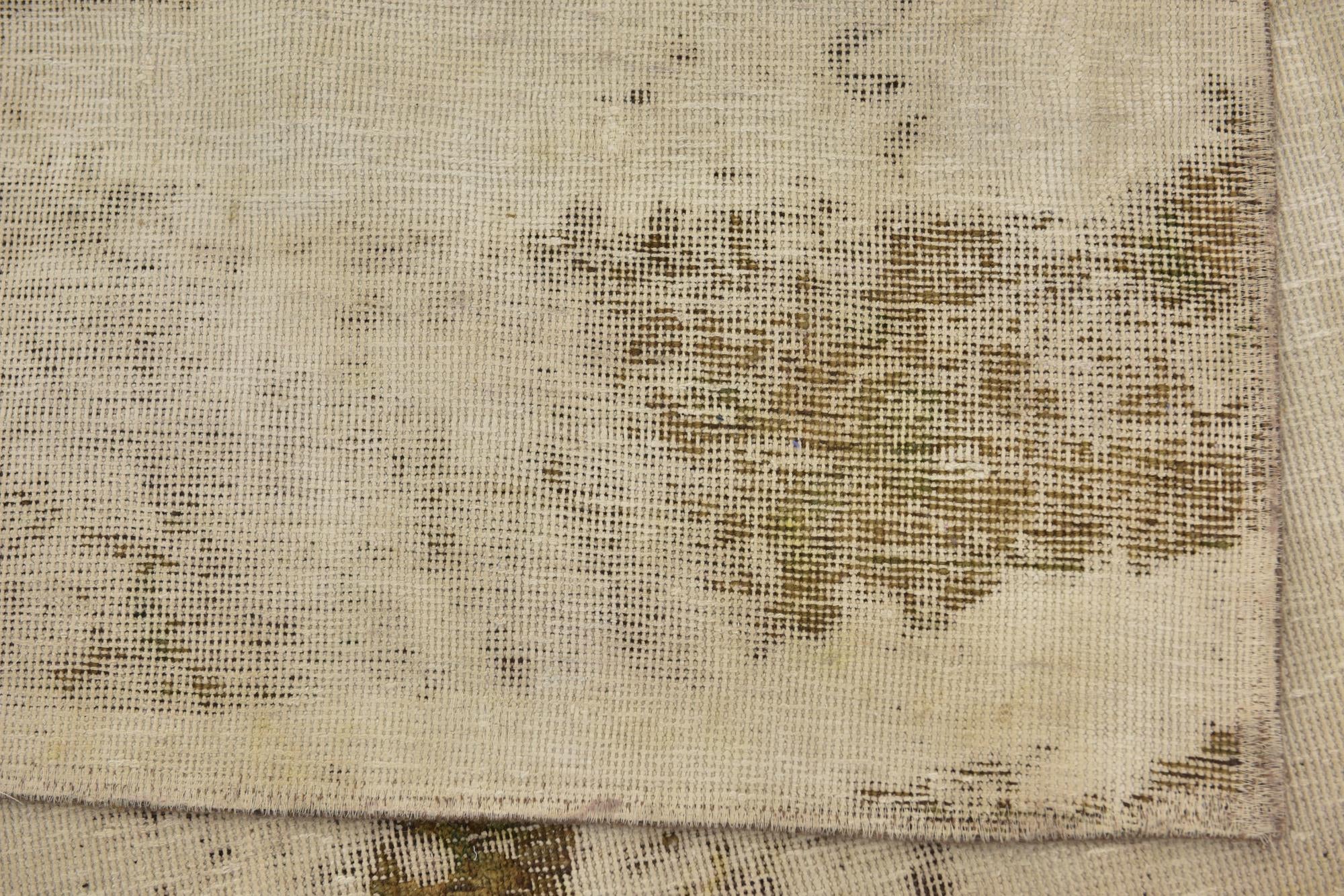 5' 6 x 7' 5 Hand Knotted Ultra Vintage Persian Wool Rug