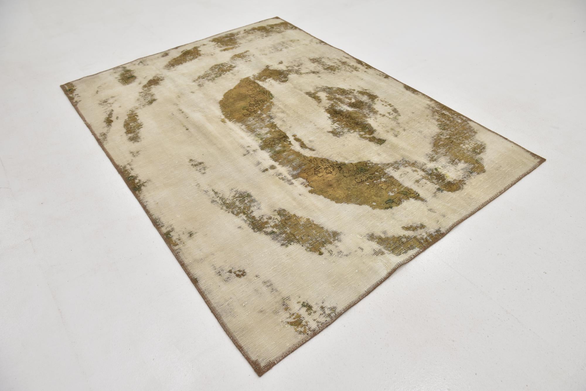 5' 6 x 7' 5 Hand Knotted Ultra Vintage Persian Wool Rug