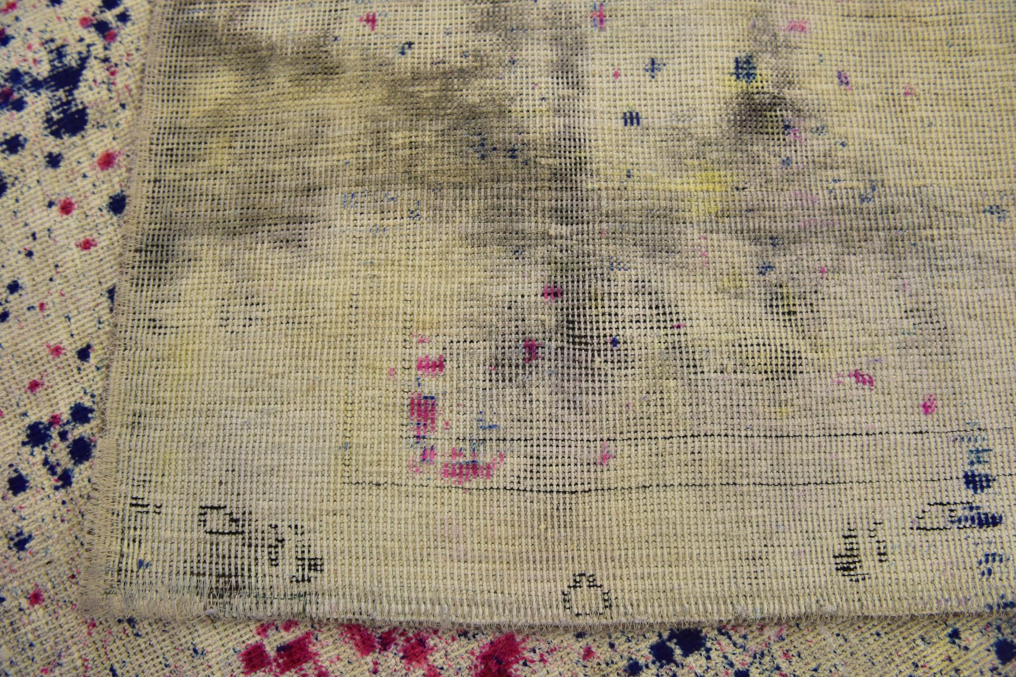 6' 10 x 9' 3 Hand Knotted Ultra Vintage Persian Wool Rug