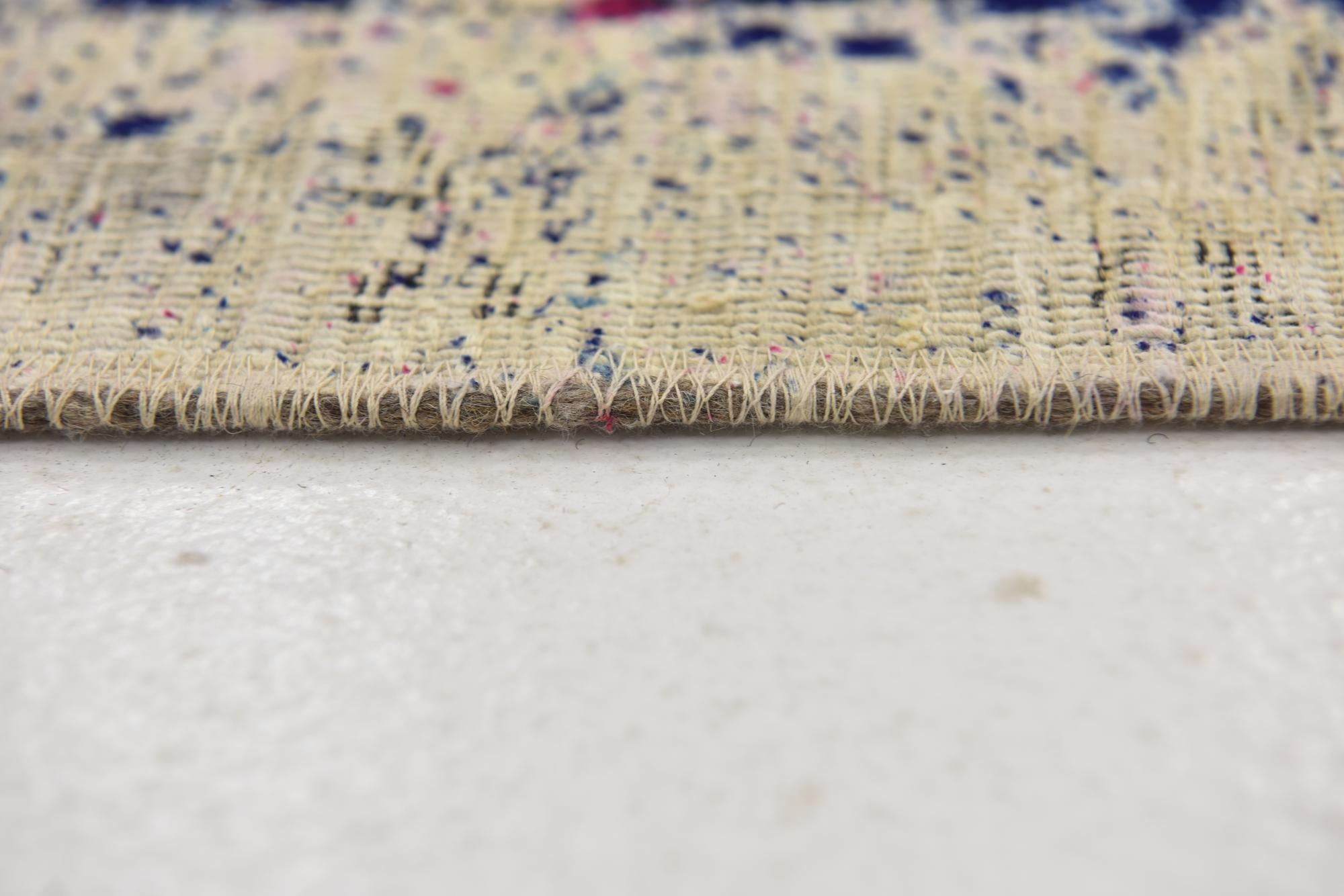 6' 10 x 9' 3 Hand Knotted Ultra Vintage Persian Wool Rug