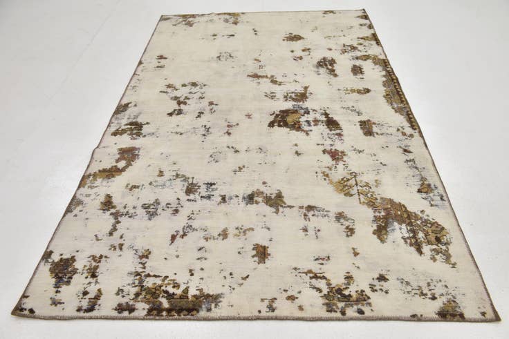 Detail image of 5' 3 x 8' 7 Hand Knotted Ultra Vintage Persian Wool Rug