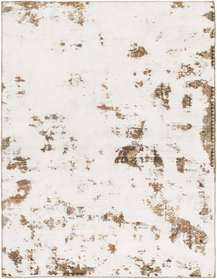 Detail image of 5' 3 x 8' 7 Hand Knotted Ultra Vintage Persian Wool Rug