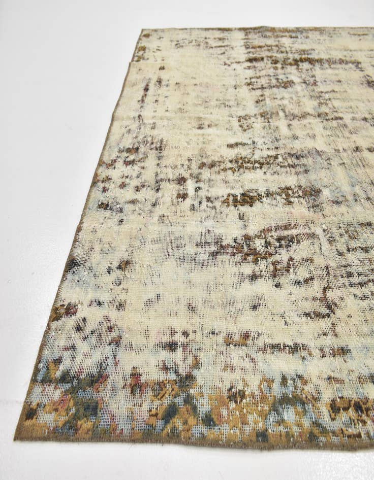 Detail image of 6' 2 x 9' 2  Hand Knotted Ultra Vintage Persian Wool Rug