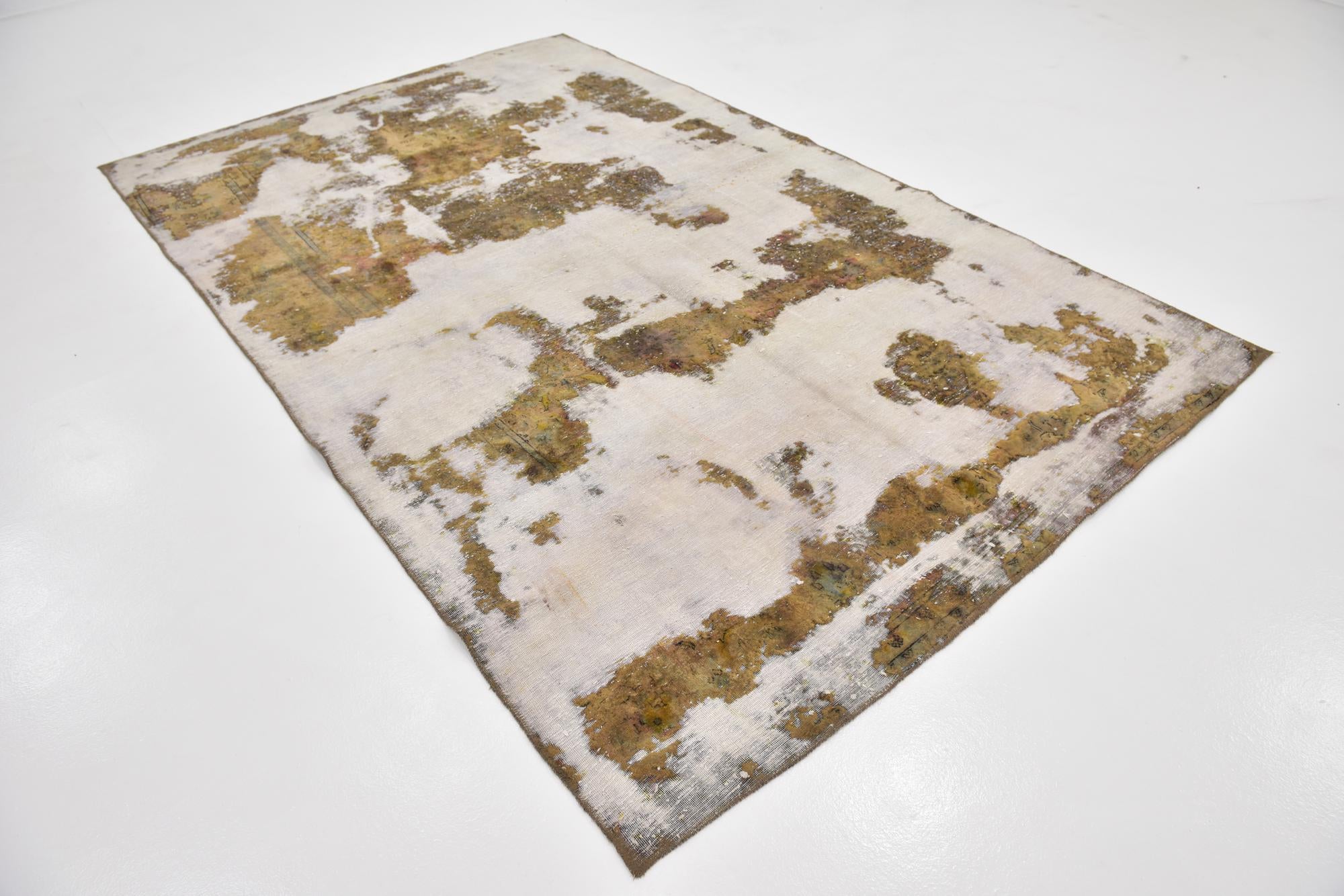6' 2 x 10' Hand Knotted Ultra Vintage Persian Wool Rug