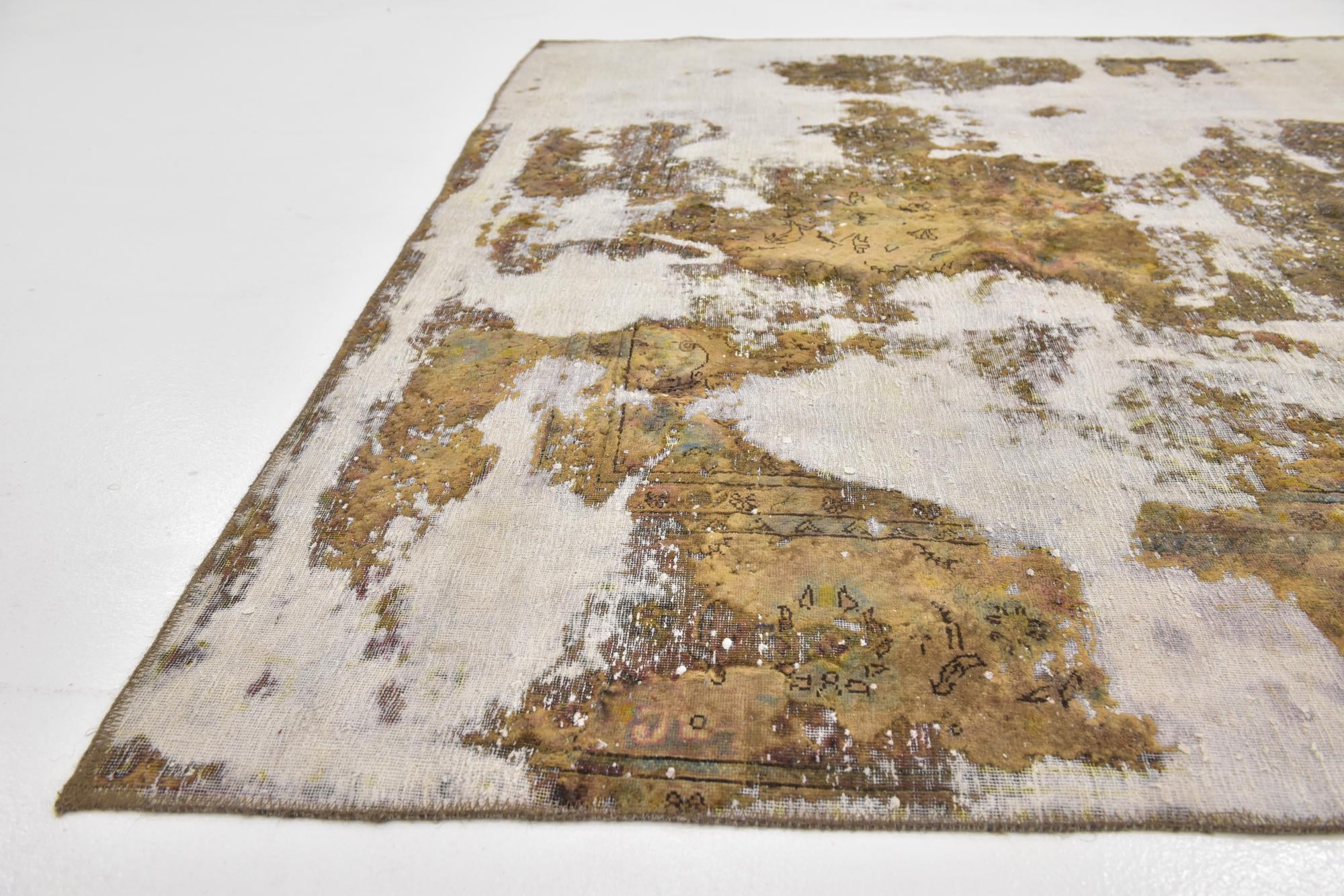 6' 2 x 10' Hand Knotted Ultra Vintage Persian Wool Rug