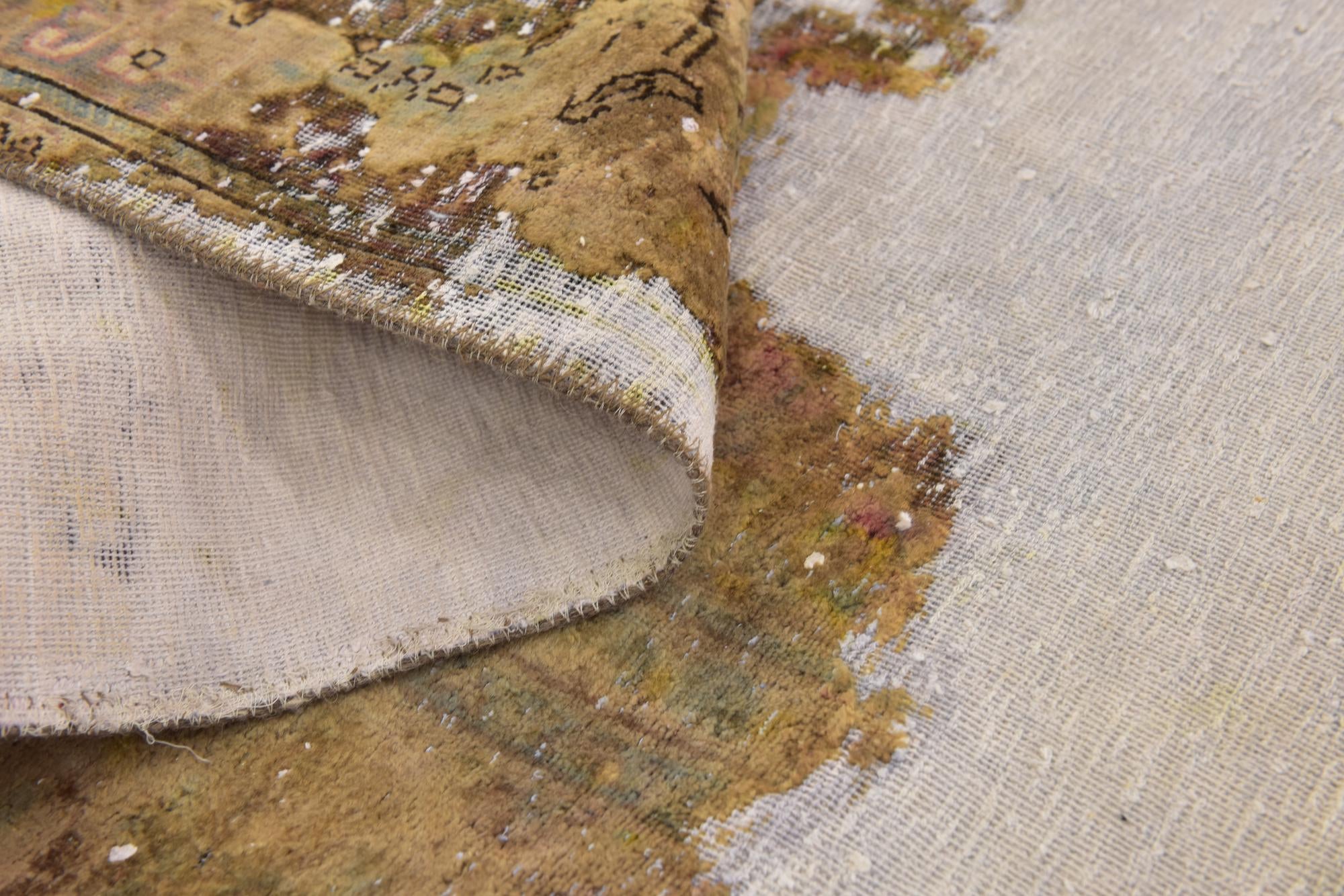 6' 2 x 10' Hand Knotted Ultra Vintage Persian Wool Rug
