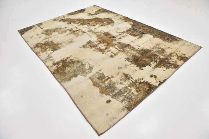 6' 8 x 9' 3 Hand Knotted Ultra Vintage Persian Wool Rug