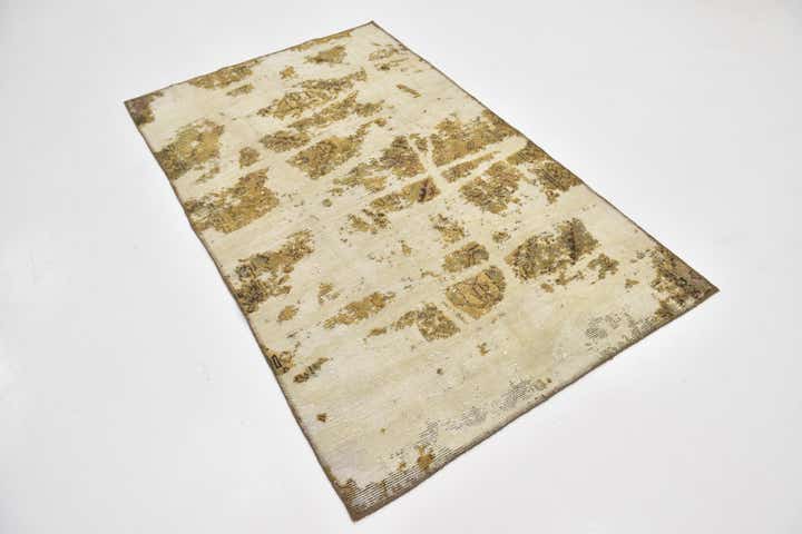 3' 9 x 6' Hand Knotted Ultra Vintage Persian Wool Rug