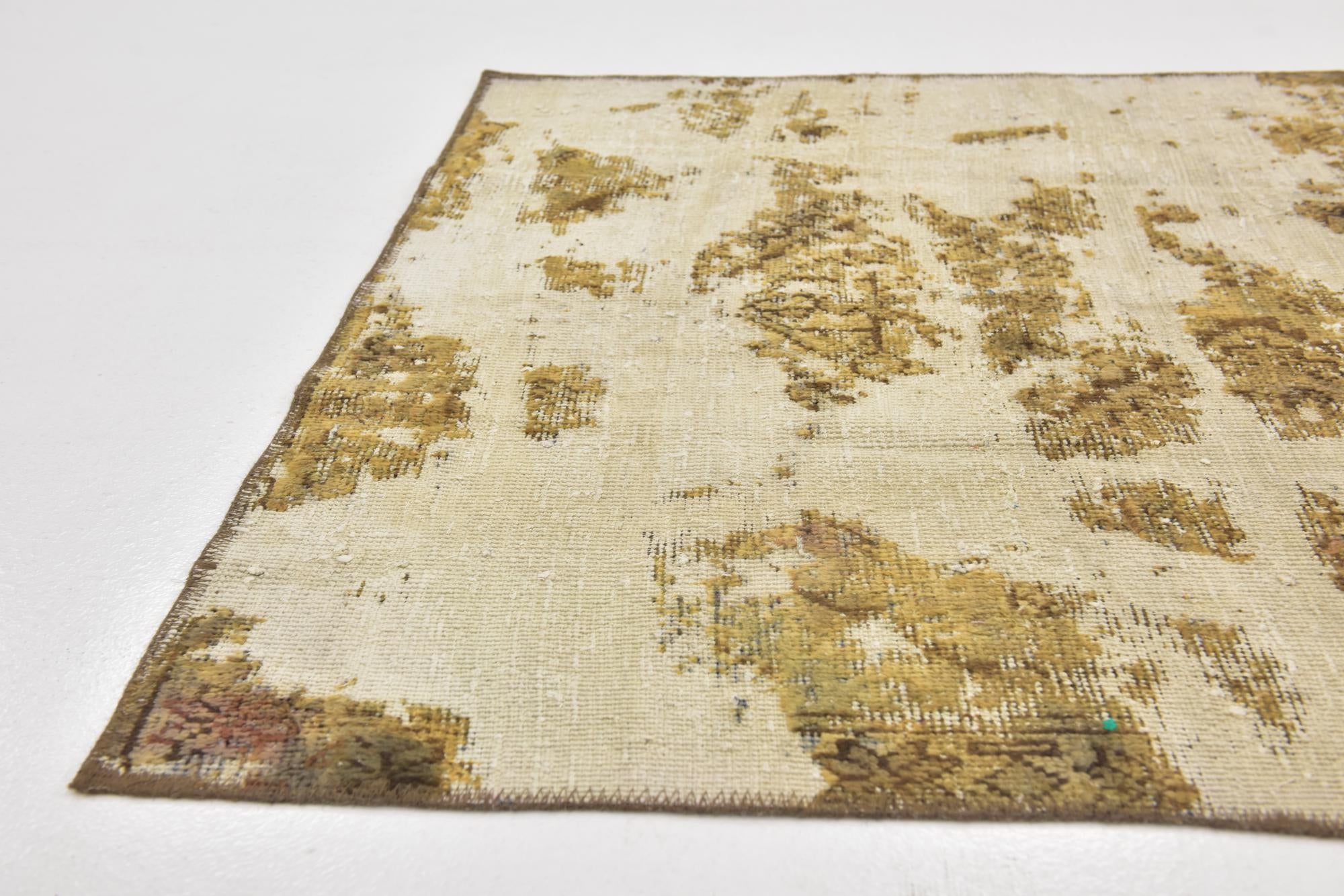 3' 9 x 6' Hand Knotted Ultra Vintage Persian Wool Rug