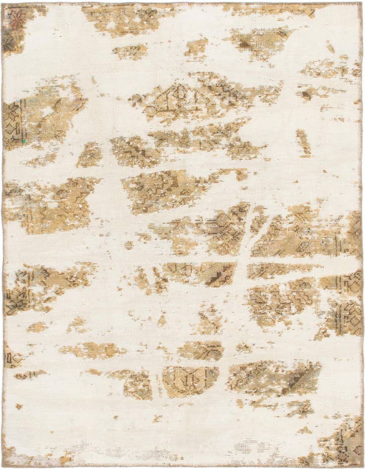 Detail image of 3' 9 x 6' Hand Knotted Ultra Vintage Persian Wool Rug