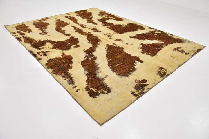 8' 1 x 10' 5 Hand Knotted Ultra Vintage Persian Wool Rug