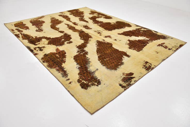 Detail image of 8' 1 x 10' 5 Hand Knotted Ultra Vintage Persian Wool Rug