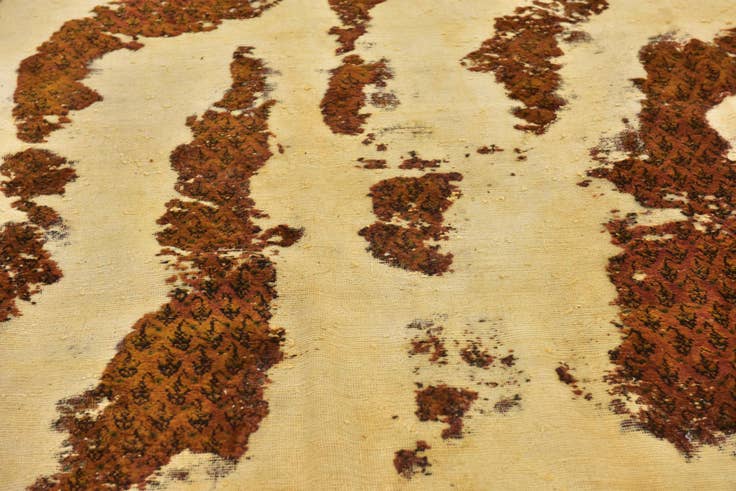 Detail image of 8' 1 x 10' 5 Hand Knotted Ultra Vintage Persian Wool Rug