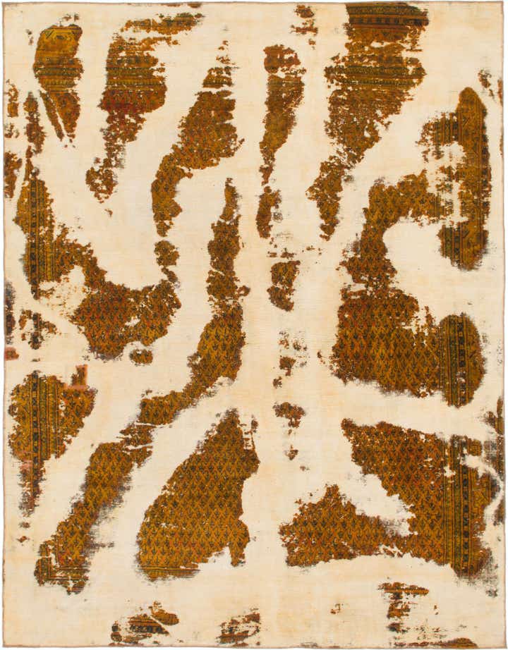 8' 1 x 10' 5 Hand Knotted Ultra Vintage Persian Wool Rug
