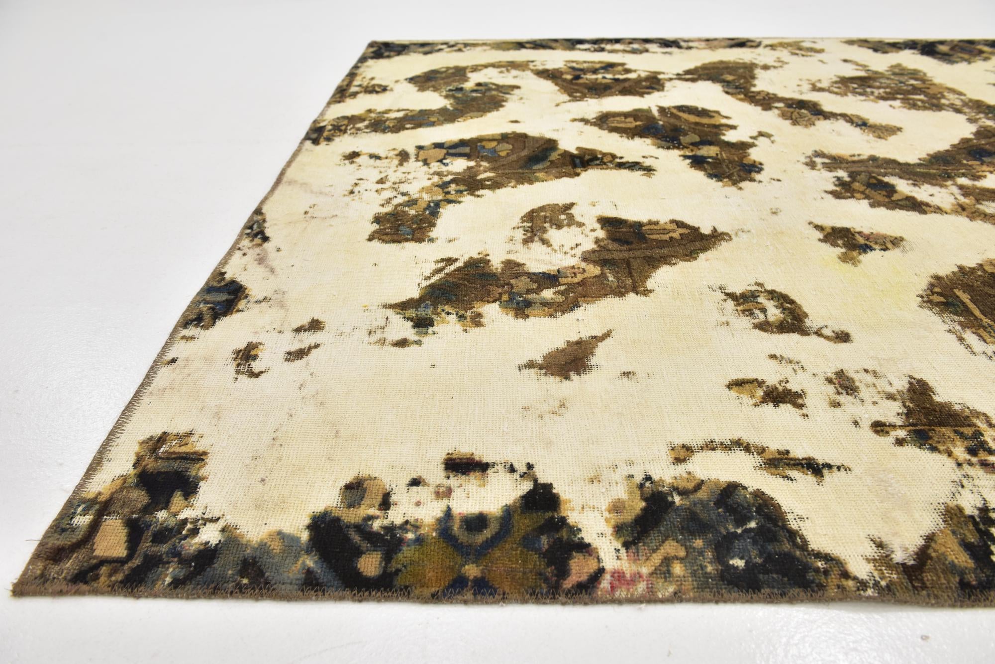 6' 3 x 9' Hand Knotted Ultra Vintage Persian Wool Rug