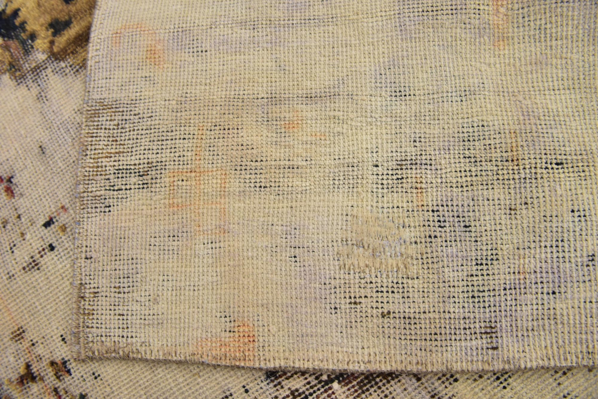6' 2 x 7' 9 Hand Knotted Ultra Vintage Persian Wool Rug