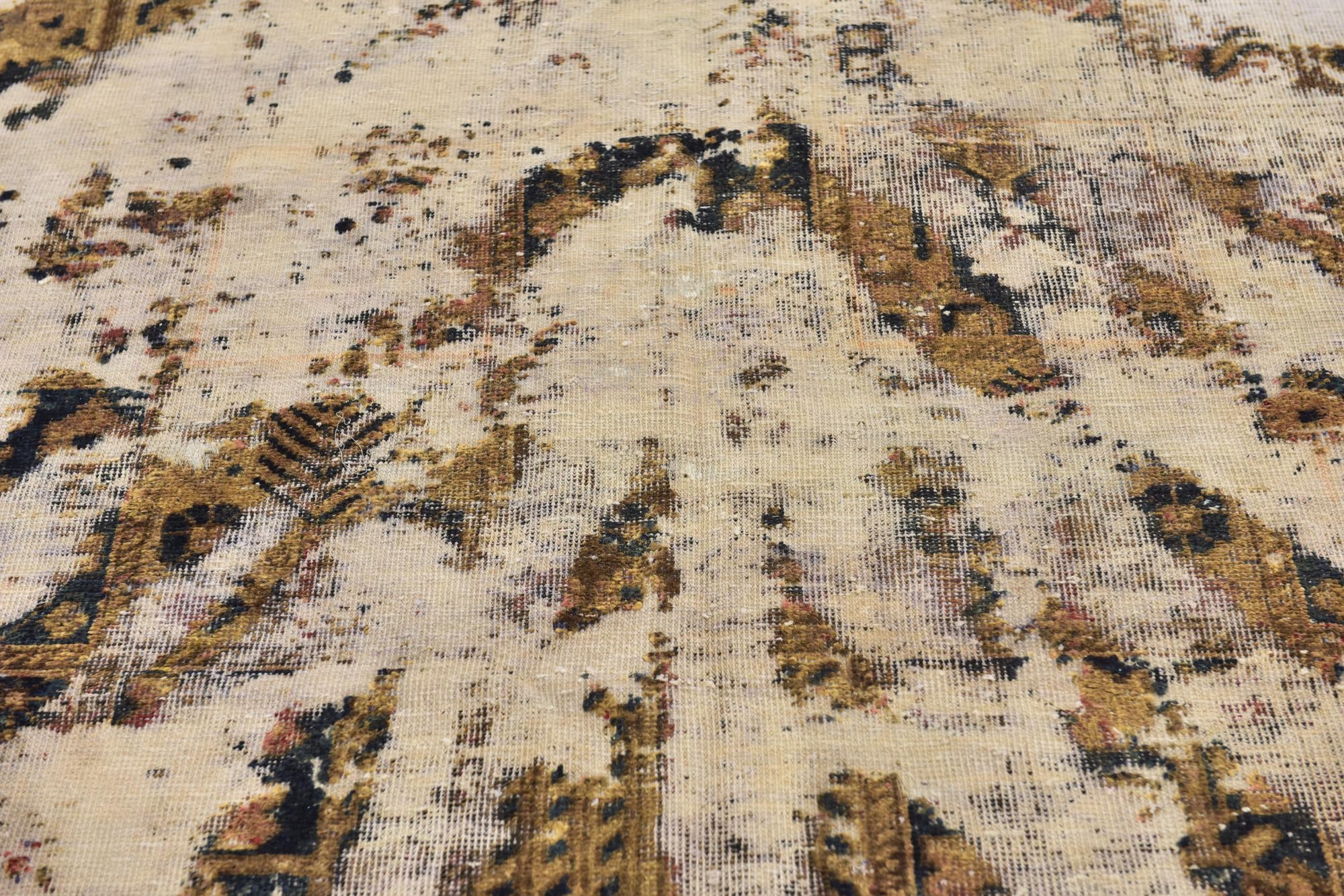 6' 2 x 7' 9 Hand Knotted Ultra Vintage Persian Wool Rug